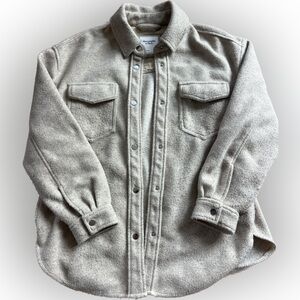 Abercrombie & Fitch Shacket Jacket Cream Size Medium heavyweight Button Up